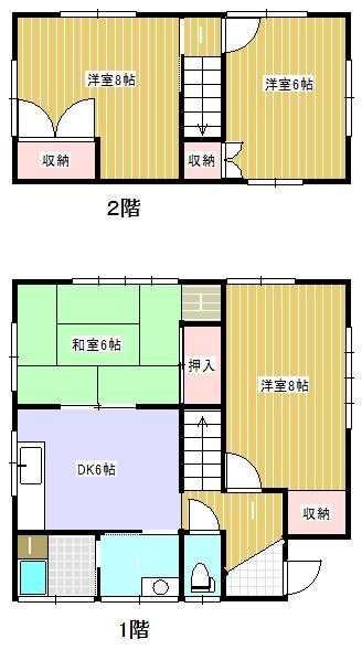 船越町山田様貸家 間取り図