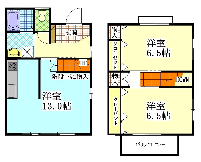 ベルヴォアⅠ 1号室 間取り