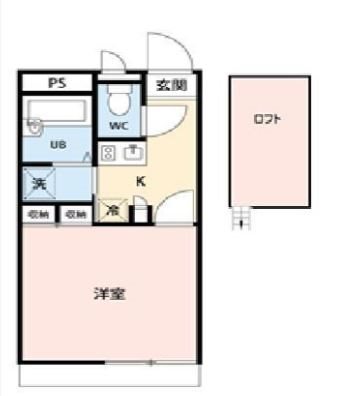 ホークⅠ 205号室 間取り