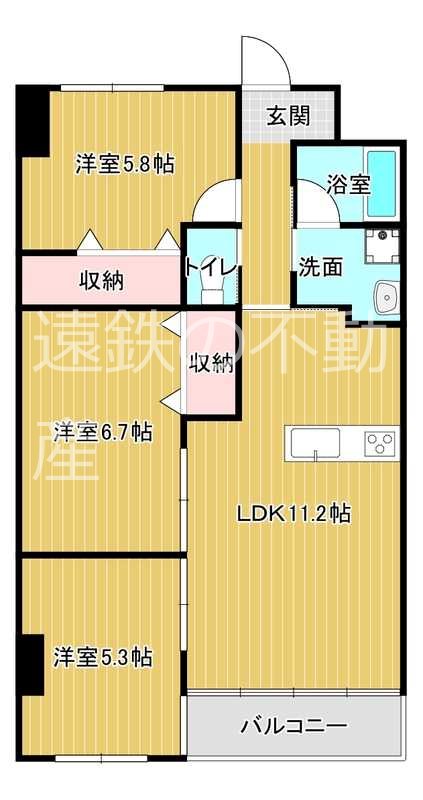 アルコリバーサイド  403号室 間取り