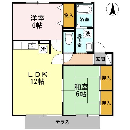 ライズ後藤　Ｂ 間取り図