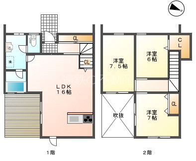 キャレブラン  B号室 間取り