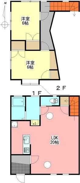 吹抜けテラスハウス三和 間取り図