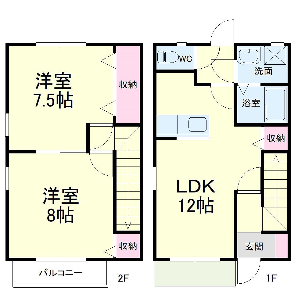 ウエストタウンテラス北棟 間取り図