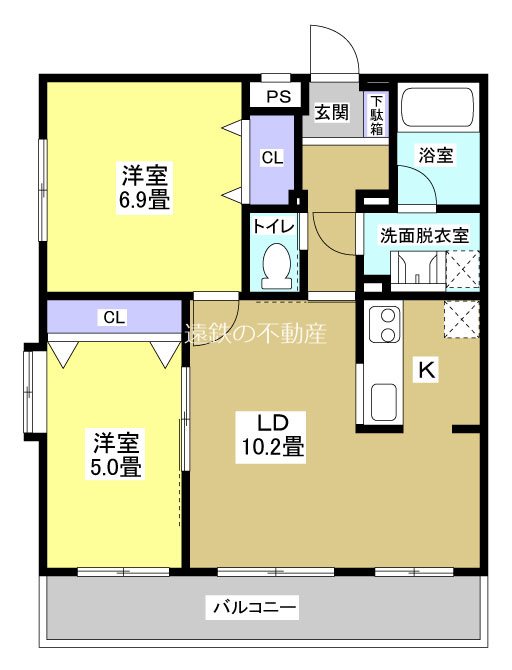 グランドガーデン凛 105号室 間取り