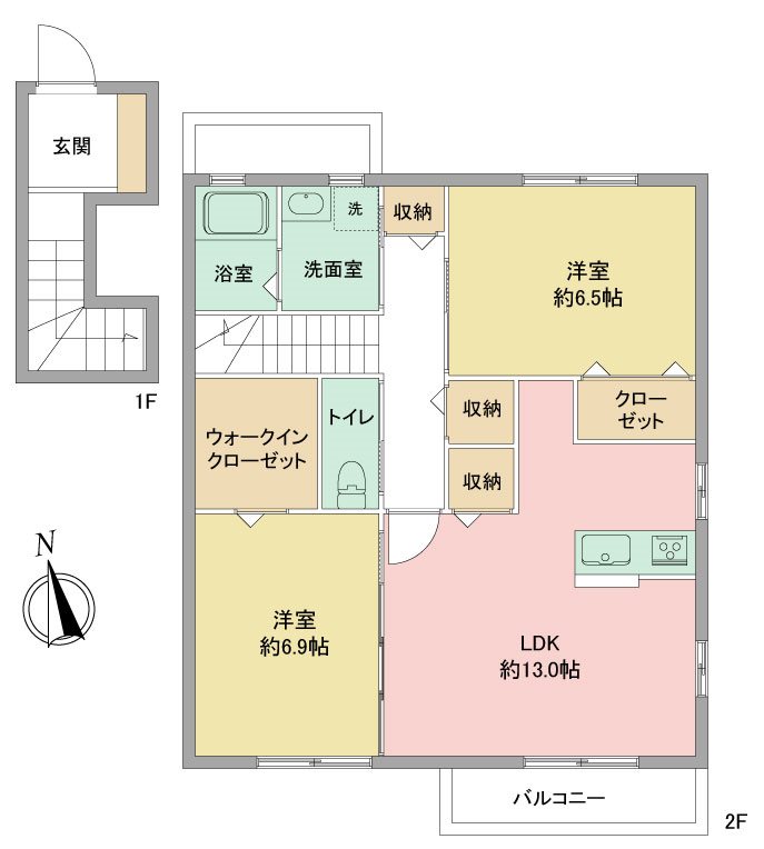 グランステージB 201号室 間取り