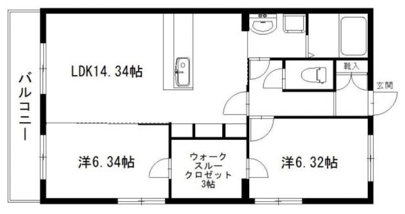 デラパーチェ 501号室 間取り