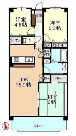 サンコーポ幸 間取り図