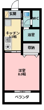コスメルⅠ 103号室 間取り