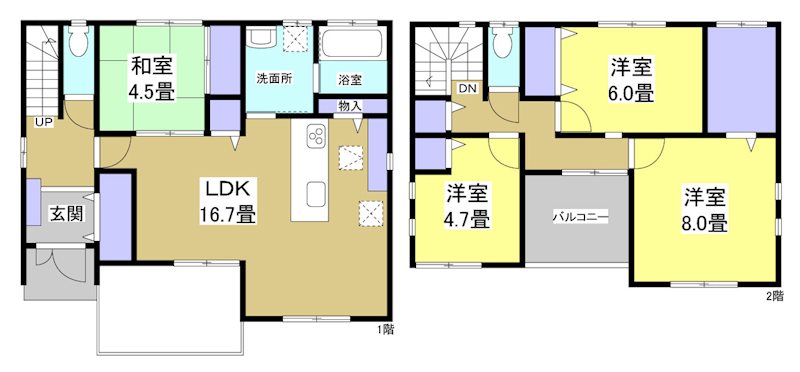 志都呂町貸家 間取り