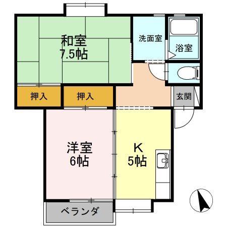 アーバンハイツ 202号室 間取り