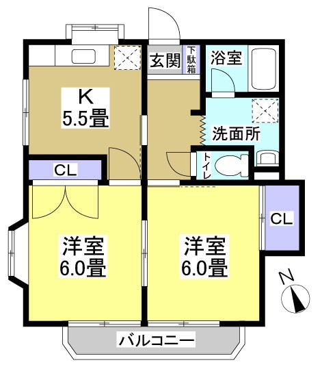 メゾンＫ　Ⅳ 202号室 間取り