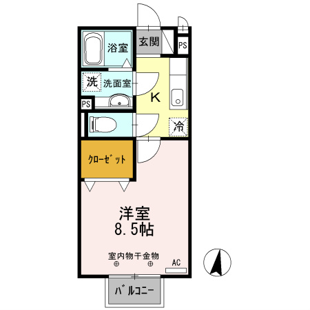 サニーコート丸領　B 間取り図