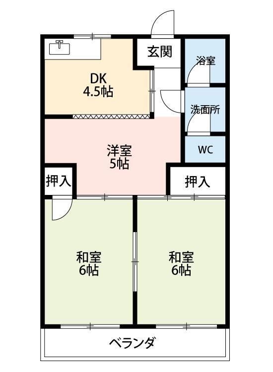 コーポマウンテンⅡ 202号室 間取り