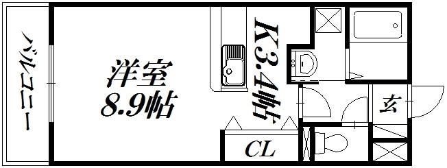 グランジャルダン 301号室 間取り