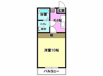 フラットエスB 間取り図