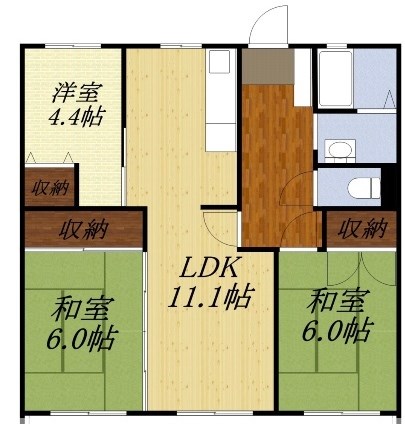 AAI高尾 402号室 間取り