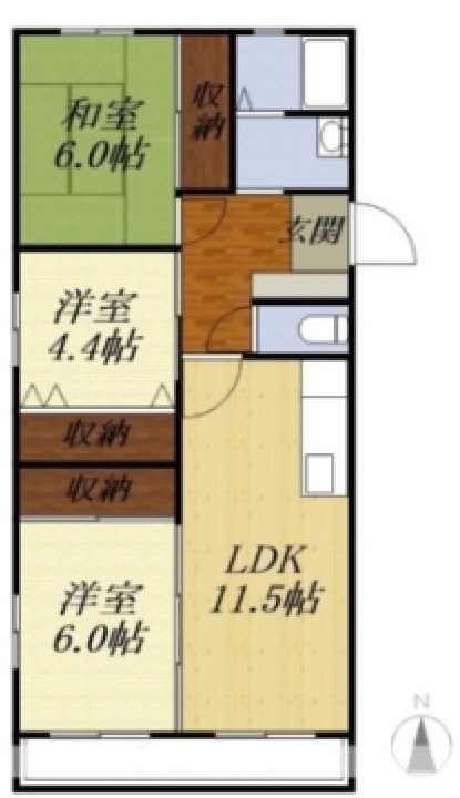 AAI高尾 401号室 間取り
