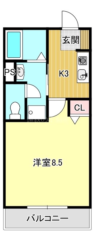 レーベン 202号室 間取り