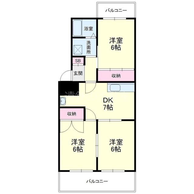 ウィンディホクエンⅠ 間取り図