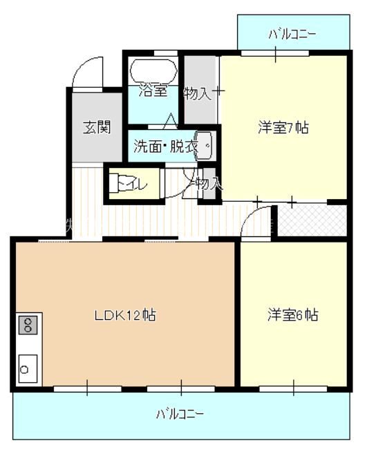 パラシオンマルクⅠ 202号室 間取り