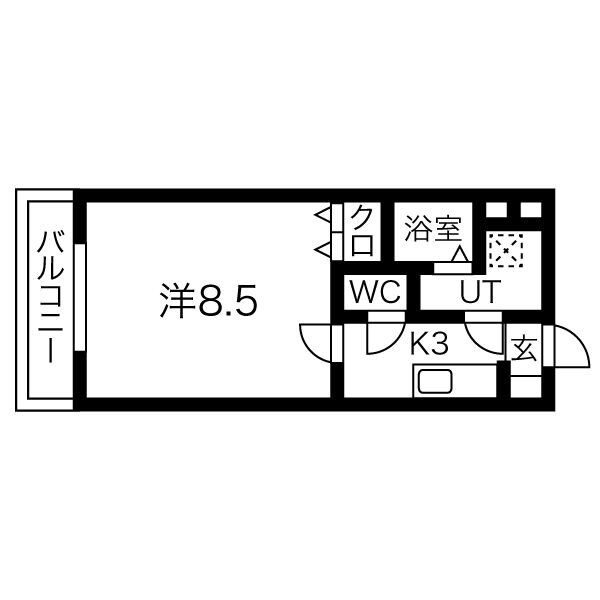 PleiadesⅡ 408号室 間取り
