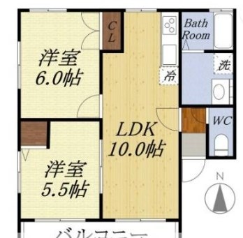 ボヌールA 間取り図