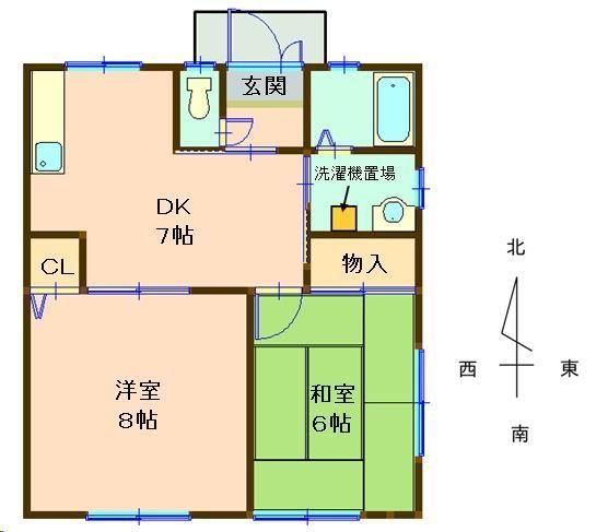 サンハイツ蛭池 D号室 間取り