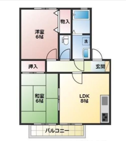 太田ハイカムール 202号室 間取り
