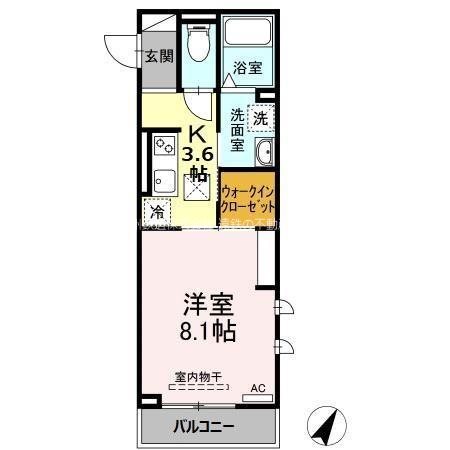 ぴりか 101号室 間取り