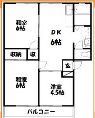 サンシティA＆K　A棟 間取り図