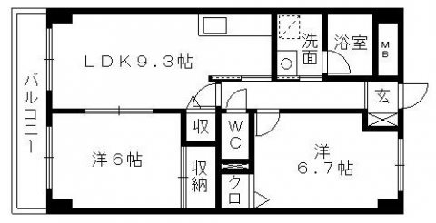 ピース１ 304号室 間取り