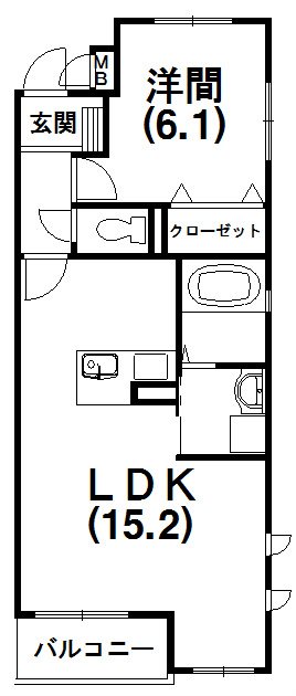 エル・ブルー 301号室 間取り