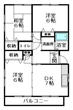 リリエンベルク A号室 間取り