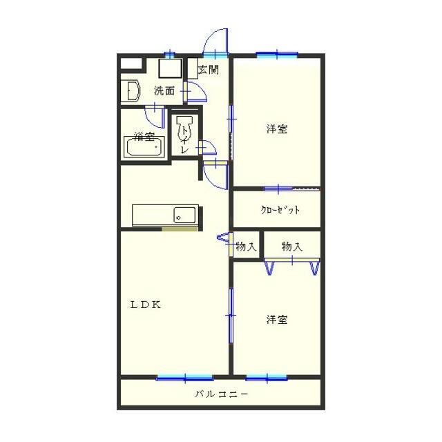 ハピネス25 105号室 間取り