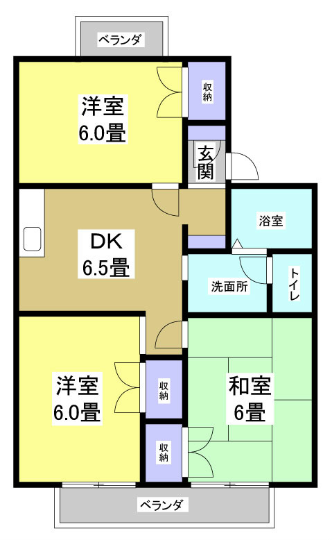 清風荘A 間取り