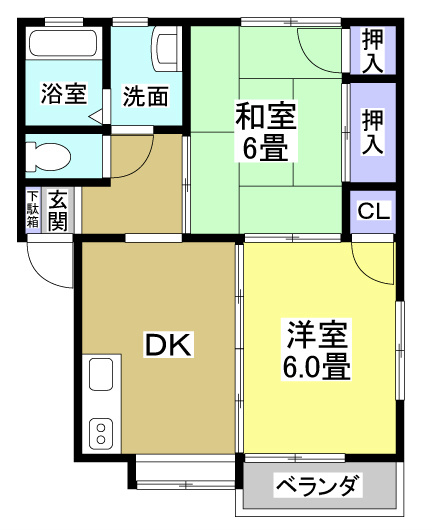 メイプル岩井 間取り図