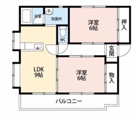 グランディアB 間取り図