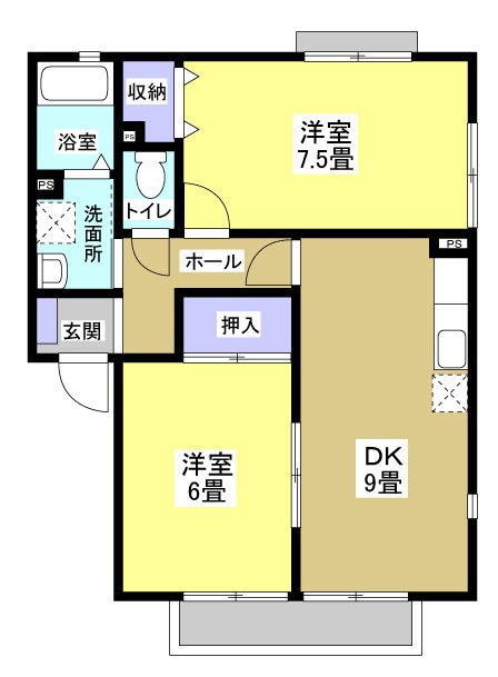 アパシオンA  201号室 間取り
