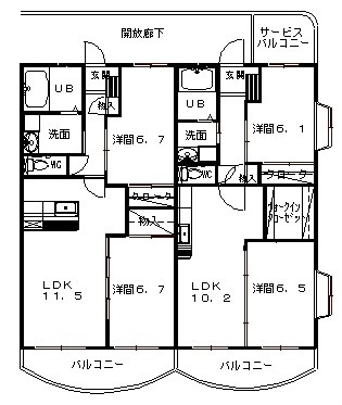 エスポワール 302号室 間取り