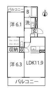 ブエナビスタ初生 間取り図