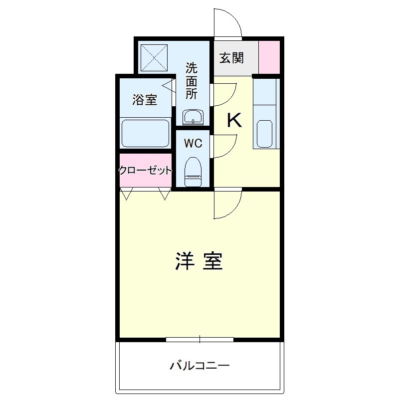 エルーセラ 103号室 間取り