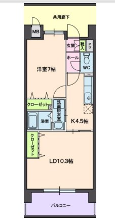 ラフォンテーヌ 402号室 間取り