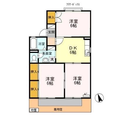 タウンハウス愛野公園　B 間取り図