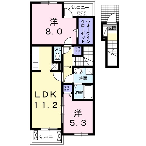 ラ・ピスタＢ 間取り図