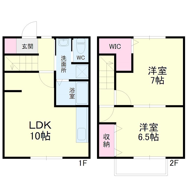 メゾネット初生Ⅱ 間取り図