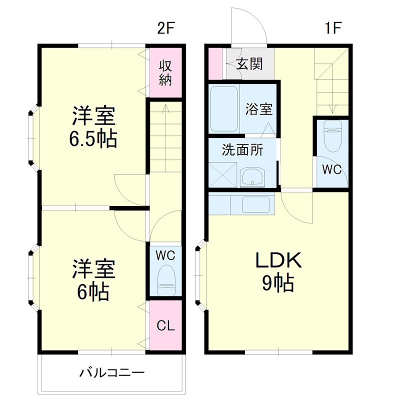 ライトハイツⅡ C号室 間取り