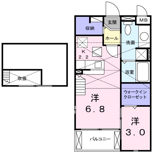 カーム・コート 203号室 間取り