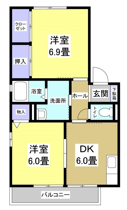 フレグランス八幡 間取り図