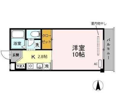 VILLAフィラメント 202号室 間取り